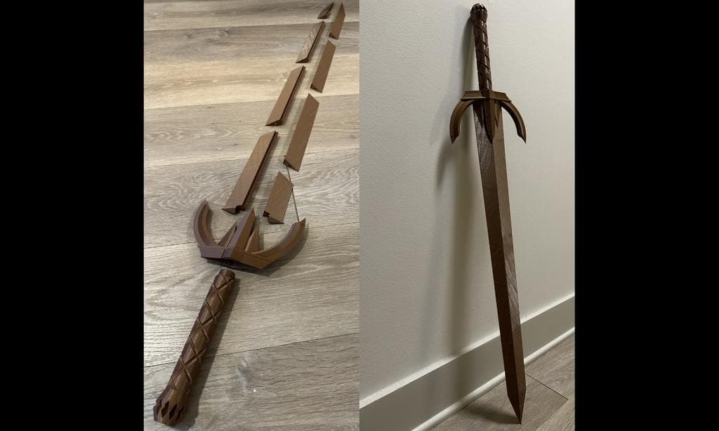 Крепкий меч (без клея, собирается ровно! Также история о банановом хлебе)