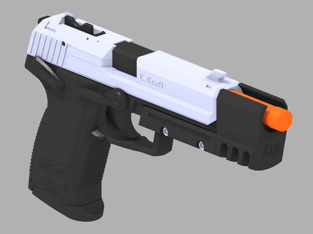 Пистолет с резиновой лентой - Hk Лары Крофт