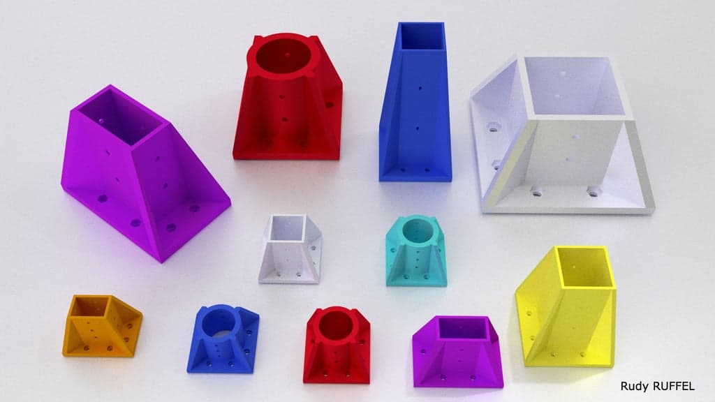 Параметрическое крепление ножки стола - OpenScad