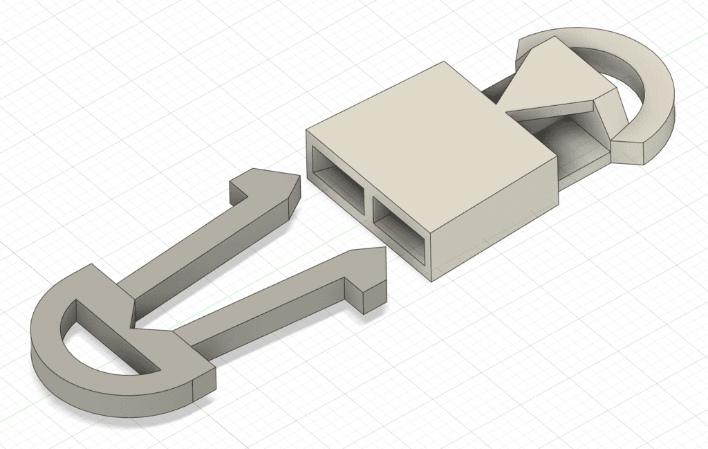 Прочная быстросъемная пряжка брелка.