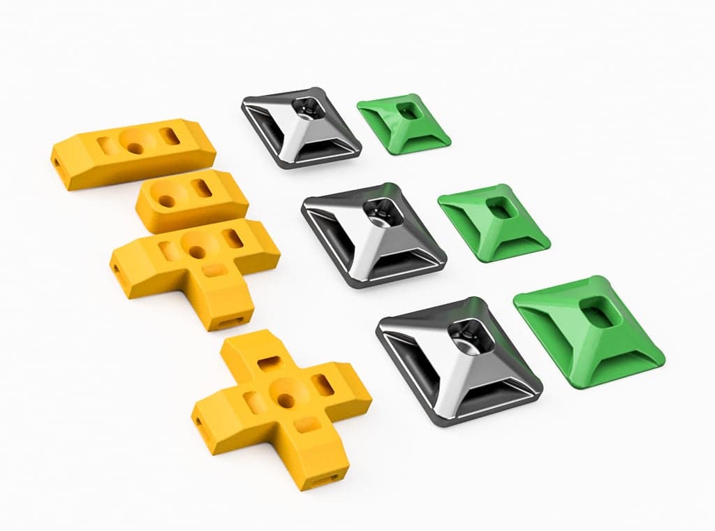 Коллекция органайзеров/держателей для кабелей