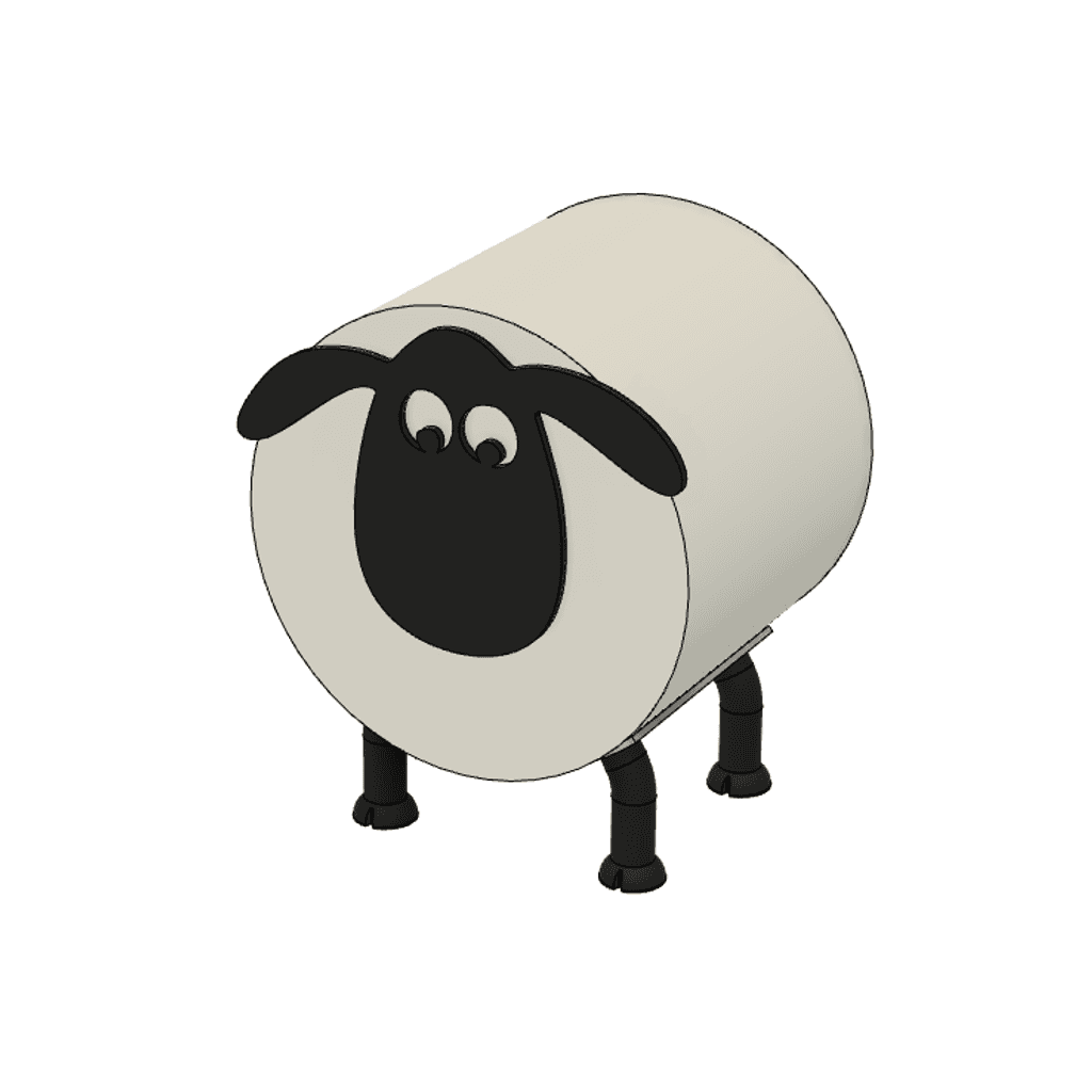 Держатель для рулона туалетной бумаги «Овечка Шон» (легко распечатать)