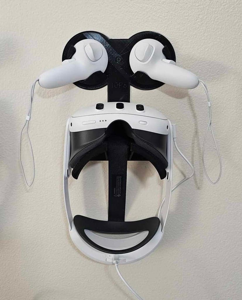 Meta Quest 3 / 3S (проверено) Настенное крепление (также работает с аккумулятором Elite Strap)