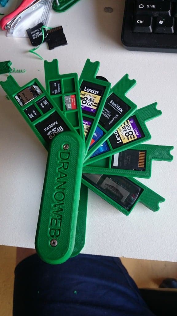 Держатель Sd в швейцарском армейском стиле (расширяемый) (адаптеры Raspberry)