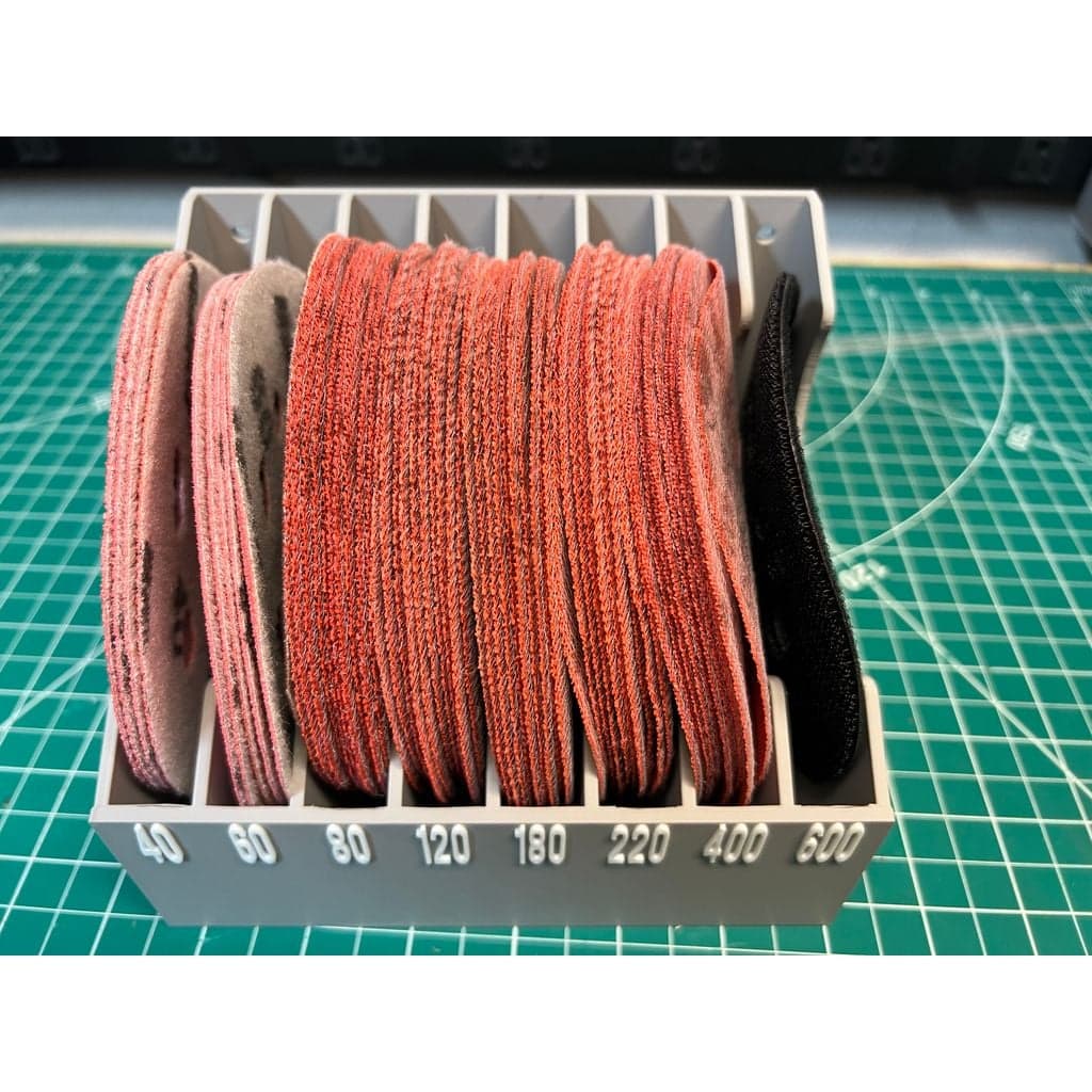 Держатель 5-дюймового шлифовального диска с этикетками о зернистости