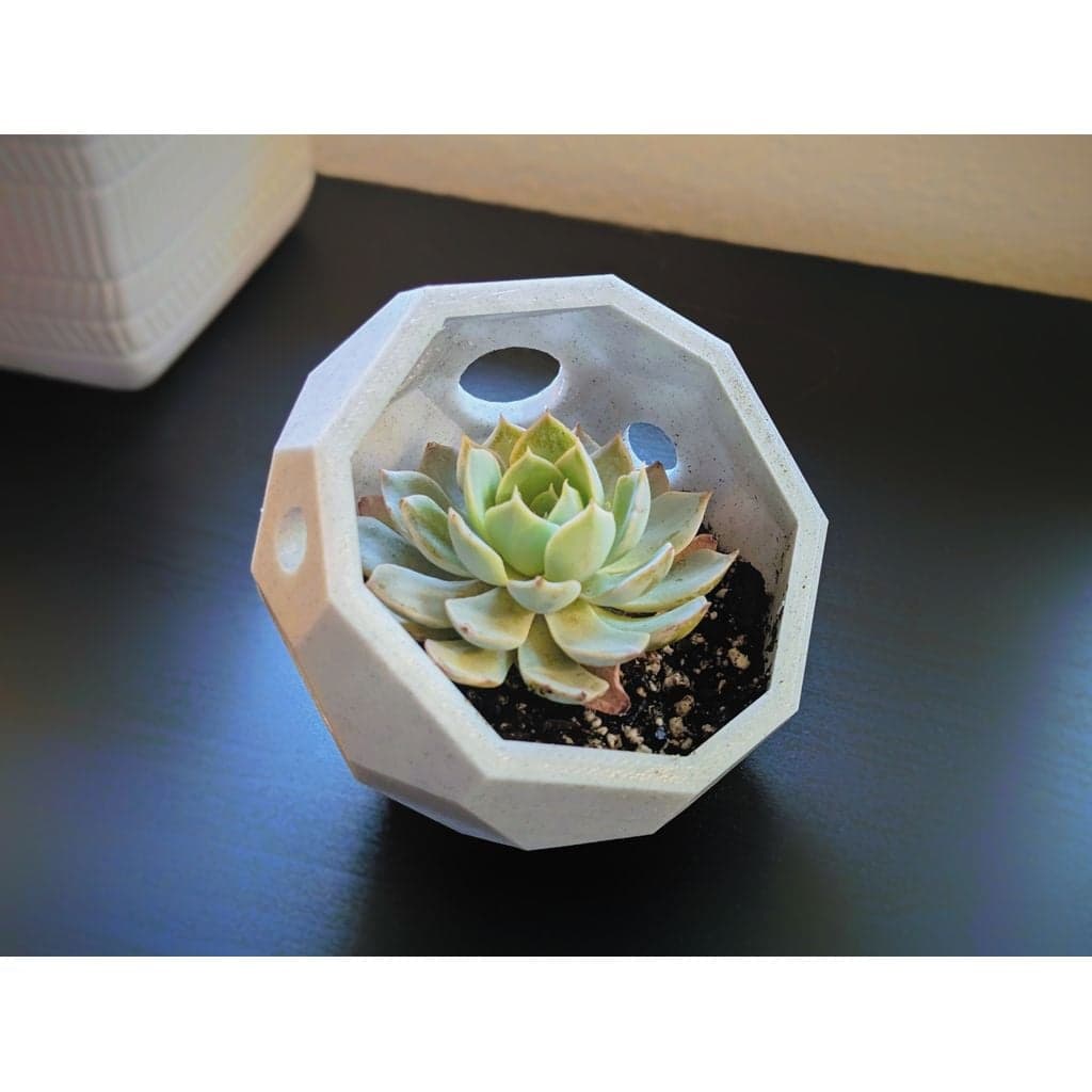 Современное геометрическое кашпо (икосаэдрический горшок для суккулентов без опор)