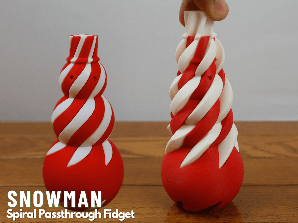 Невозможная проходная спиральная игрушка-непоседа «Снеговик»