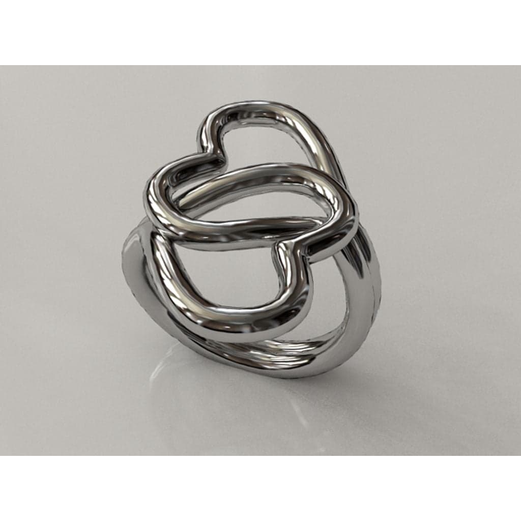 Кольцо с завязанными сердечками