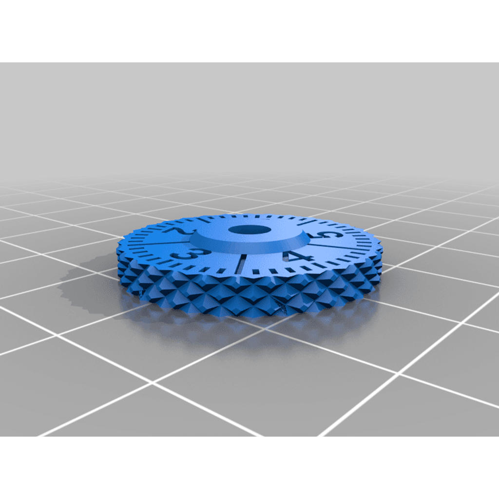 Регулировочное колесо М3 со шкалой 0,01 мм с ручкой (Гайка снизу)