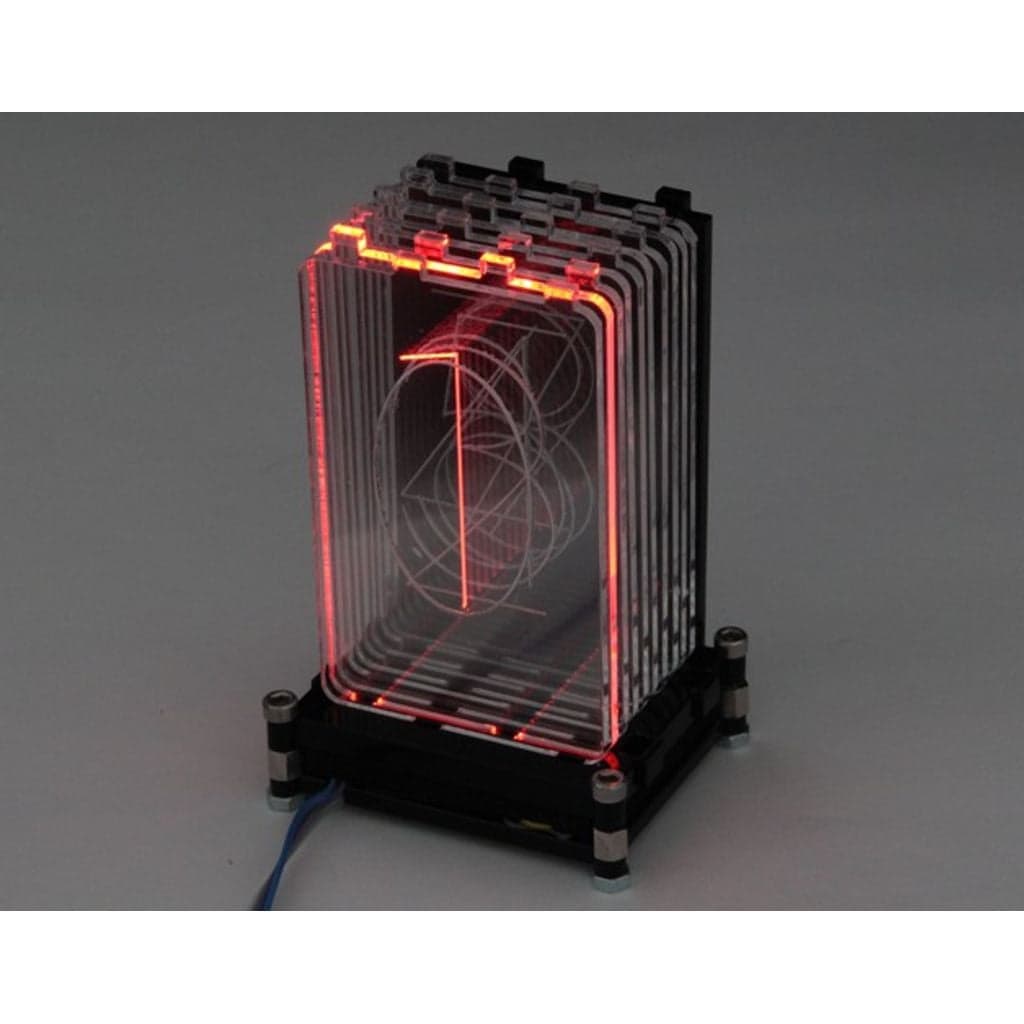 Акриловая цифра RGB ретро Nixie; Лазерная резка акрила, полоса WS2812